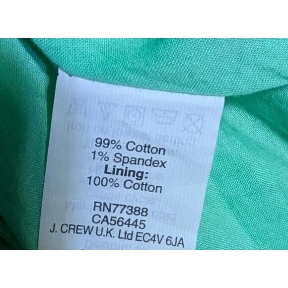 J Crew Sleeveless Fit and Flare Dress Size 4 Green Blue Floral - Picture 6 of 9